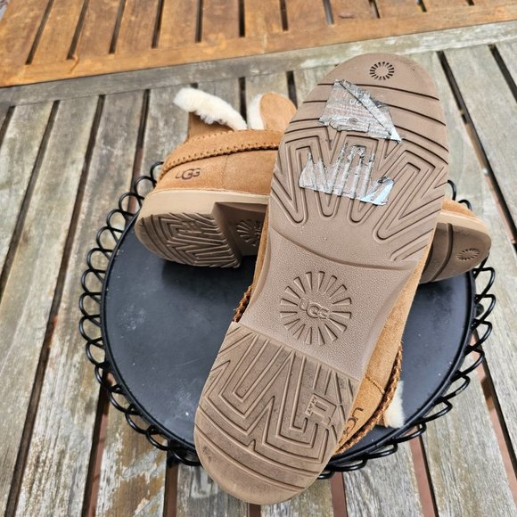 Short UGG Ankle Boots Womens McKay Chestnut Brown Suede Booties 1012358 10 41 - Picture 8 of 13